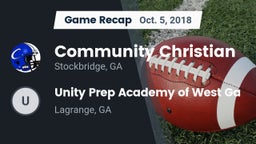 Recap: Community Christian  vs. Unity Prep Academy of West Ga 2018