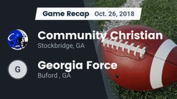 Recap: Community Christian  vs. Georgia Force 2018