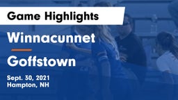 Winnacunnet  vs Goffstown  Game Highlights - Sept. 30, 2021