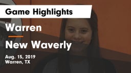 Warren  vs New Waverly  Game Highlights - Aug. 15, 2019