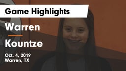 Warren  vs Kountze  Game Highlights - Oct. 4, 2019