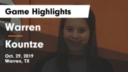 Warren  vs Kountze  Game Highlights - Oct. 29, 2019