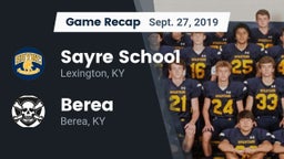 Recap: Sayre School vs. Berea  2019
