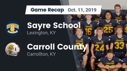 Recap: Sayre School vs. Carroll County  2019