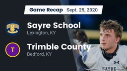 Recap: Sayre School vs. Trimble County  2020