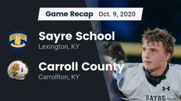 Recap: Sayre School vs. Carroll County  2020