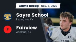 Recap: Sayre School vs. Fairview  2020