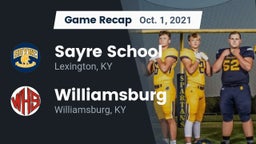 Recap: Sayre School vs. Williamsburg   2021