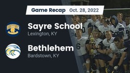 Recap: Sayre School vs. Bethlehem  2022