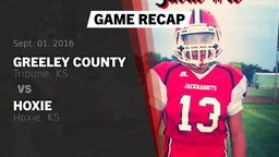 Recap: Greeley County  vs. Hoxie  2016