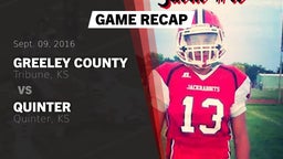 Recap: Greeley County  vs. Quinter  2016