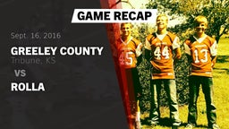 Recap: Greeley County  vs. Rolla 2016