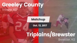 Matchup: Greeley County vs. Triplains/Brewster  2017