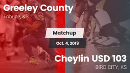 Matchup: Greeley County vs. Cheylin USD 103 2019