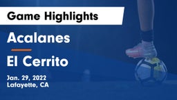Acalanes  vs El Cerrito  Game Highlights - Jan. 29, 2022