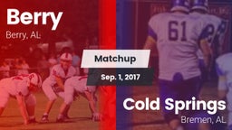 Matchup: Berry vs. Cold Springs  2017