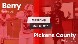 Matchup: Berry vs. Pickens County  2017