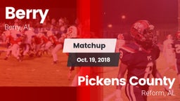 Matchup: Berry vs. Pickens County  2018