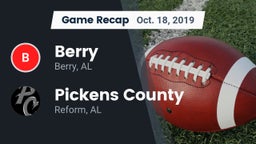 Recap: Berry  vs. Pickens County  2019