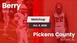 Matchup: Berry vs. Pickens County  2020