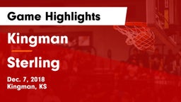 Kingman  vs Sterling  Game Highlights - Dec. 7, 2018