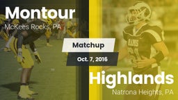 Matchup: Montour vs. Highlands  2016