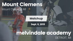 Matchup: Mount Clemens High S vs. melvindale academy  2019