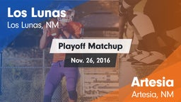 Matchup: Los Lunas vs. Artesia  2016