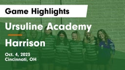 Ursuline Academy vs Harrison  Game Highlights - Oct. 4, 2023
