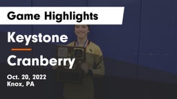 Keystone  vs Cranberry  Game Highlights - Oct. 20, 2022