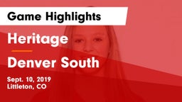 Heritage  vs Denver South  Game Highlights - Sept. 10, 2019