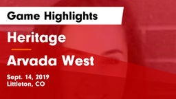 Heritage  vs Arvada West Game Highlights - Sept. 14, 2019