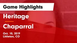 Heritage  vs Chaparral  Game Highlights - Oct. 10, 2019