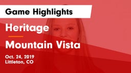 Heritage  vs Mountain Vista  Game Highlights - Oct. 24, 2019