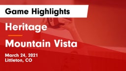 Heritage  vs Mountain Vista  Game Highlights - March 24, 2021