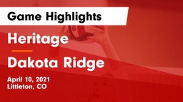 Heritage  vs Dakota Ridge  Game Highlights - April 10, 2021