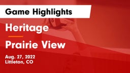Heritage  vs Prairie View  Game Highlights - Aug. 27, 2022