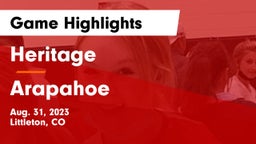 Heritage  vs Arapahoe  Game Highlights - Aug. 31, 2023