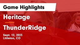 Heritage  vs ThunderRidge  Game Highlights - Sept. 12, 2023