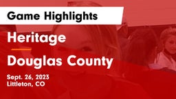 Heritage  vs Douglas County  Game Highlights - Sept. 26, 2023