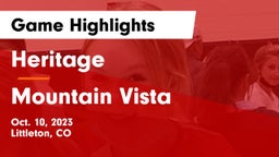 Heritage  vs Mountain Vista  Game Highlights - Oct. 10, 2023