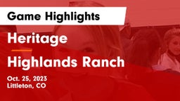 Heritage  vs Highlands Ranch  Game Highlights - Oct. 25, 2023