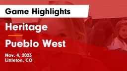 Heritage  vs Pueblo West  Game Highlights - Nov. 4, 2023