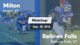 Matchup: Milton vs. Bellows Falls  2016