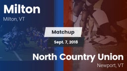 Matchup: Milton vs. North Country Union  2018