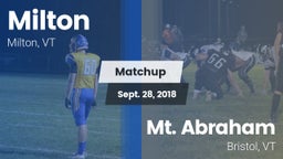 Matchup: Milton vs. Mt. Abraham  2018