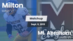Matchup: Milton vs. Mt. Abraham  2019