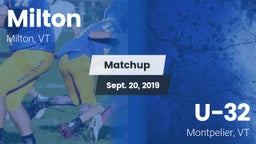 Matchup: Milton vs. U-32  2019