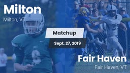 Matchup: Milton vs. Fair Haven  2019