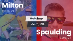 Matchup: Milton vs. Spaulding  2019
